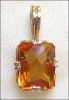 CITRINE IN 14K GOLD PENDANT (Brazil) -- (All uses, Eh)